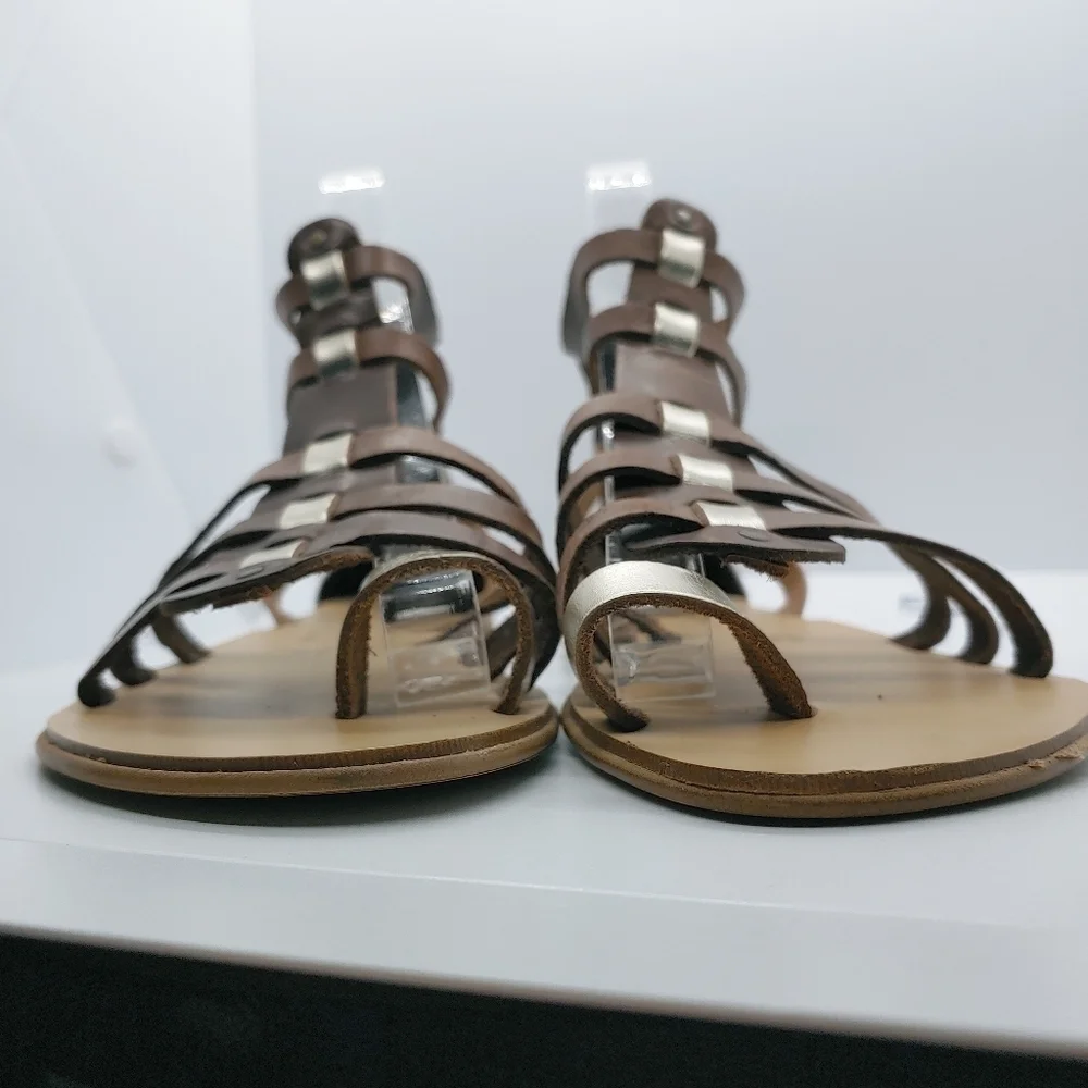 Nikos Shoes Women's Leather Handmade in Greece Gladiator Sandals Sz 6